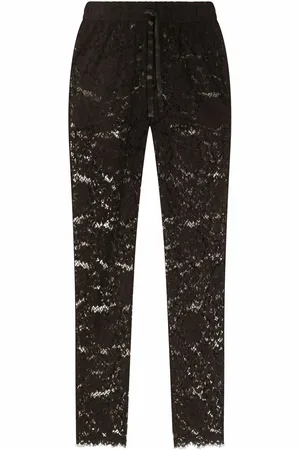 Dolce & Gabbana Pantalon de jogging à détails en dentelle