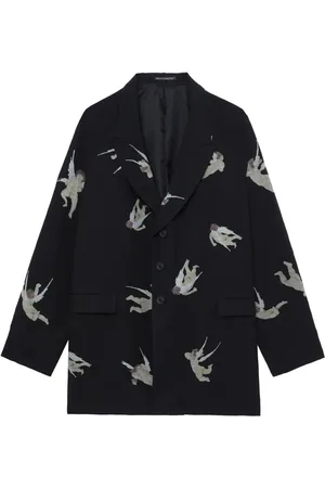 YOHJI YAMAMOTO Blazer imprimé à simple boutonnage