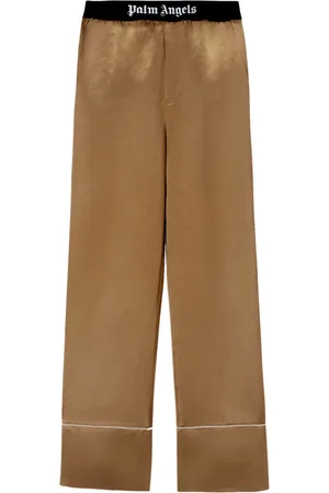 Palm Angels Pantalon de pyjama en satin à bande logo