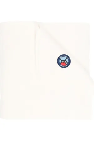 YVES SALOMON écharpe en maille à patch logo