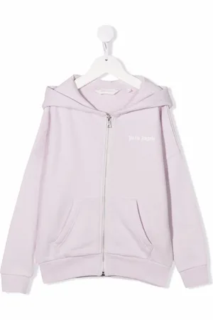 Palm Angels Hoodie zippé à logo imprimé