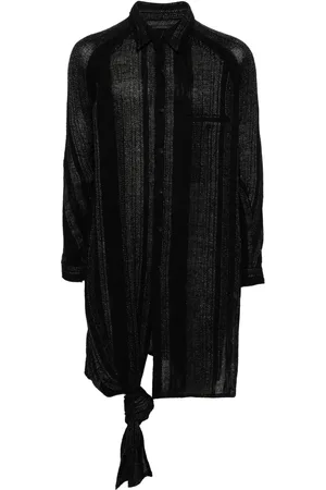 YOHJI YAMAMOTO Chemise rayée à détail noué