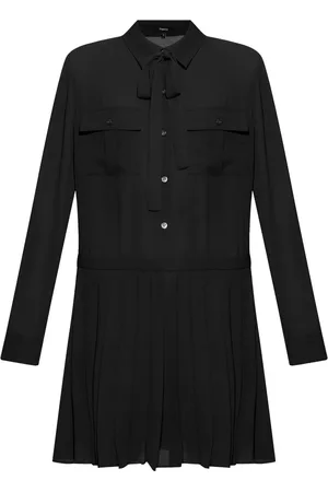 THEORY Robe-chemise à design plissé