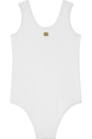 Dolce & Gabbana Maillot de bain nervuré à plaque logo