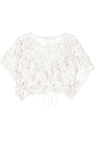 ZIMMERMANN Haut en dentelle à coupe crop