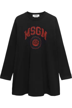 Msgm Robe courte à logo imprimé