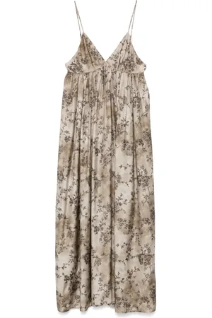 UMA WANG Robe longue à fleurs