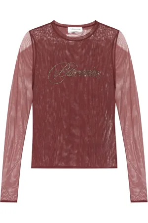 BLUMARINE Débardeur à logo strassé