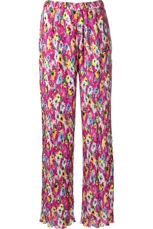 Msgm Pantalon plissé à fleurs