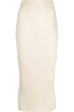 Jil Sander Jupe mi-longue à design nervuré