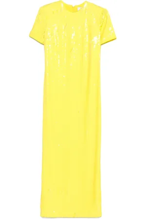 Msgm Robe longue à détails de sequins