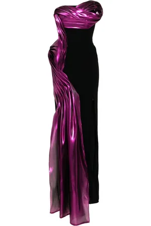 Gaby Charbachy Robe longue à effet métallisé