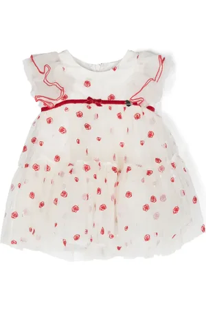 MONNALISA Robe en tulle à fleurs brodées