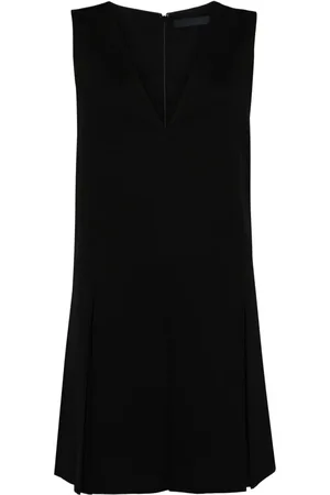 JUUN.J Robe courte plissée à col v