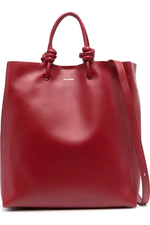 Jil Sander Sac cabas en cuir à logo imprimé