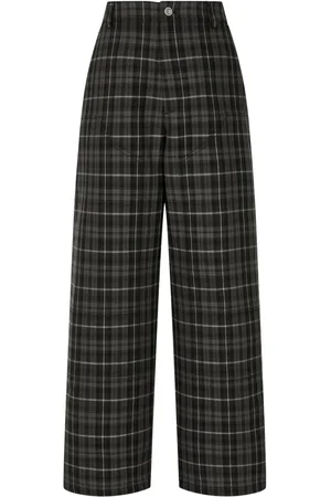 Studio Tomboy Pantalon ample à motif tartan