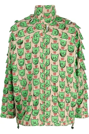 WALTER VAN BEIRENDONCK Veste imprimée à fermeture zippée