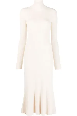 Balenciaga Robe mi-longue en maille à col montant