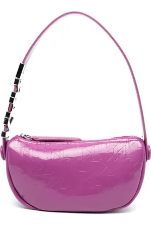 Karl Lagerfeld Sac porté épaule verni à logo embossé