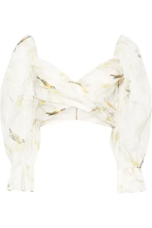 ZIMMERMANN Blouse crop à imprimé Acacia Birds