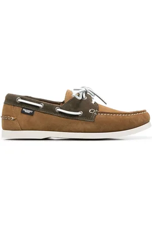Hackett Chaussures bateau en daim bicolore