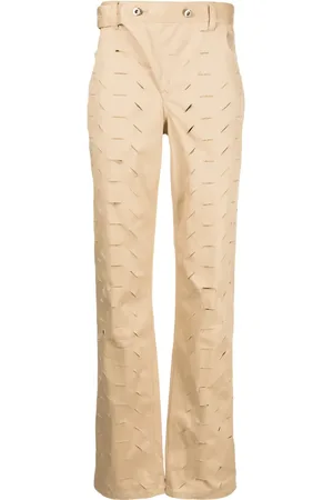 JUNTAE KIM Pantalon droit à effet usé