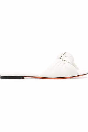 santoni Sandales en cuir à bout carré