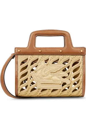 Etro Sac à main mini Pegaso en raphia