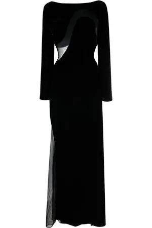 Tom Ford Robe longue à empiècements en résille