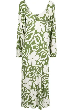 FAITHFULL THE BRAND Robe Ondina mi-longue à fleurs