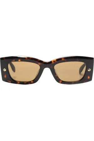 Alexander McQueen Lunettes de soleil Spike Studs à monture rectangulaire