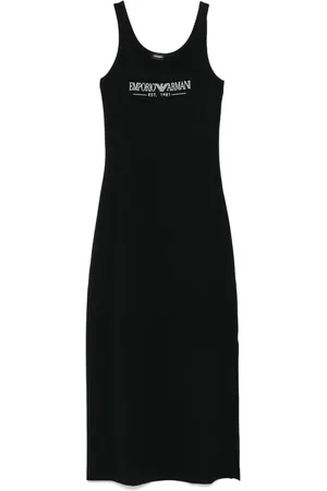 Emporio Armani Robe-nuisette à logo brodé