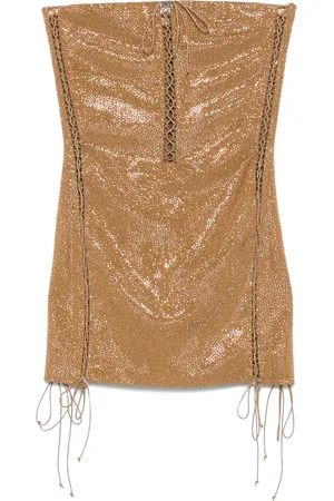 GIUSEPPE DI MORABITO Robe courte à ornements en cristal
