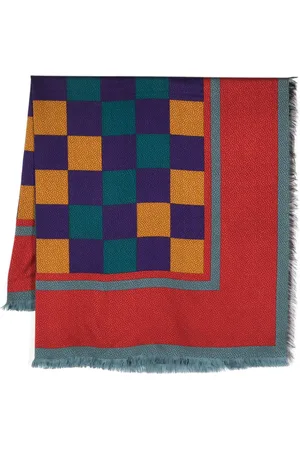 Saint Laurent Foulard en soie à motif damier (années 1980)