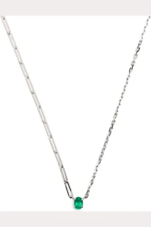YVONNE LÉON Collier Collier en or blanc 18ct serti d