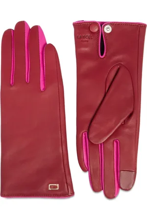 LANCEL Gants en cuir à bords contrastants