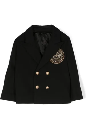 Balmain Blazer croisé à patch logo