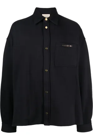 BUSCEMI Chemise en coton à plaque logo