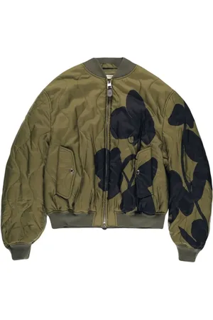 Alexander McQueen Veste bomber Orchid à effet matelassé