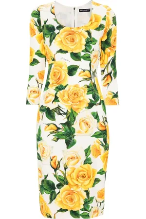 Dolce & Gabbana Robe en soie mélangée à fleurs
