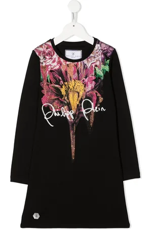 Philipp Plein Robe à fleurs et ornements