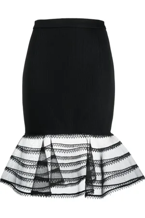 GEMY MAALOUF Minijupe en jacquard à ourlet transparent