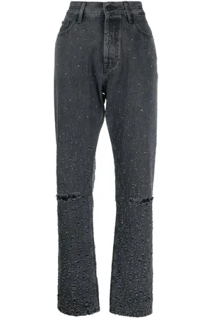 Jacob Cohen Pantalon droit à effet usé