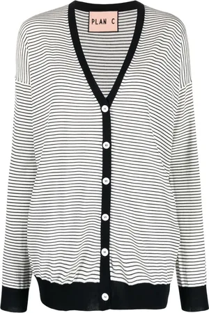 Plan C Cardigan boutonné à rayures