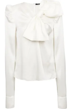 Balmain Blouse en soie à détail de nœud