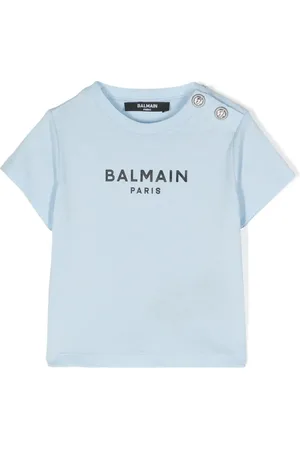 Balmain T-shirt en coton à logo imprimé