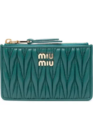 Miu Miu Portefeuille matelassé à plaque logo