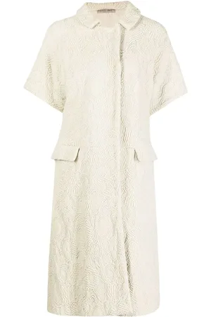 Bottega Veneta Manteau en jacquard à manches courtes