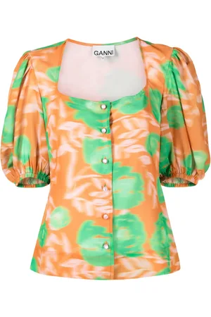 Ganni Blouse en crêpe à fleurs