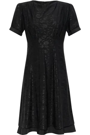 Jil Sander Robe à fleurs en jacquard